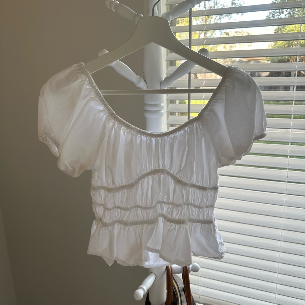 Sim & Sam - white babydoll blouse